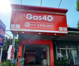 Thi công lắp đặt bảng hiệu chuỗi Gas 4.0